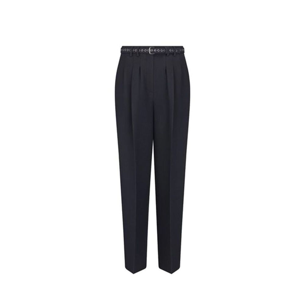 Dior Black Wool Dress Women's Pants